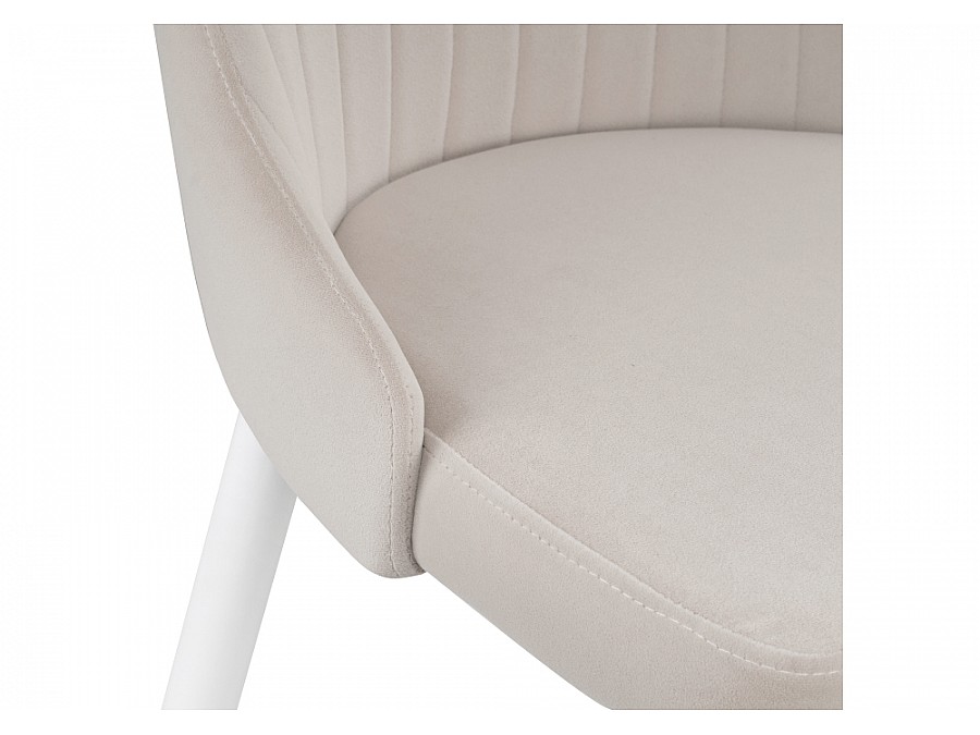 Стул на металлокаркасе Kora white / beige