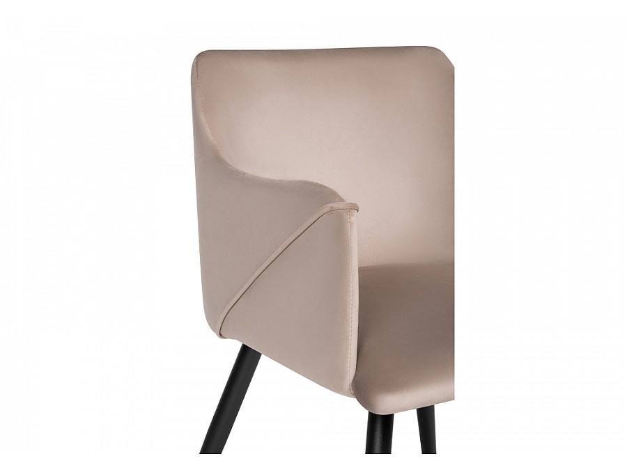 Стул на металлокаркасе Эджелл латте / черный