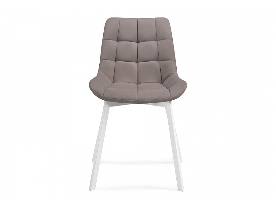 Стул на металлокаркасе Челси латте / белый