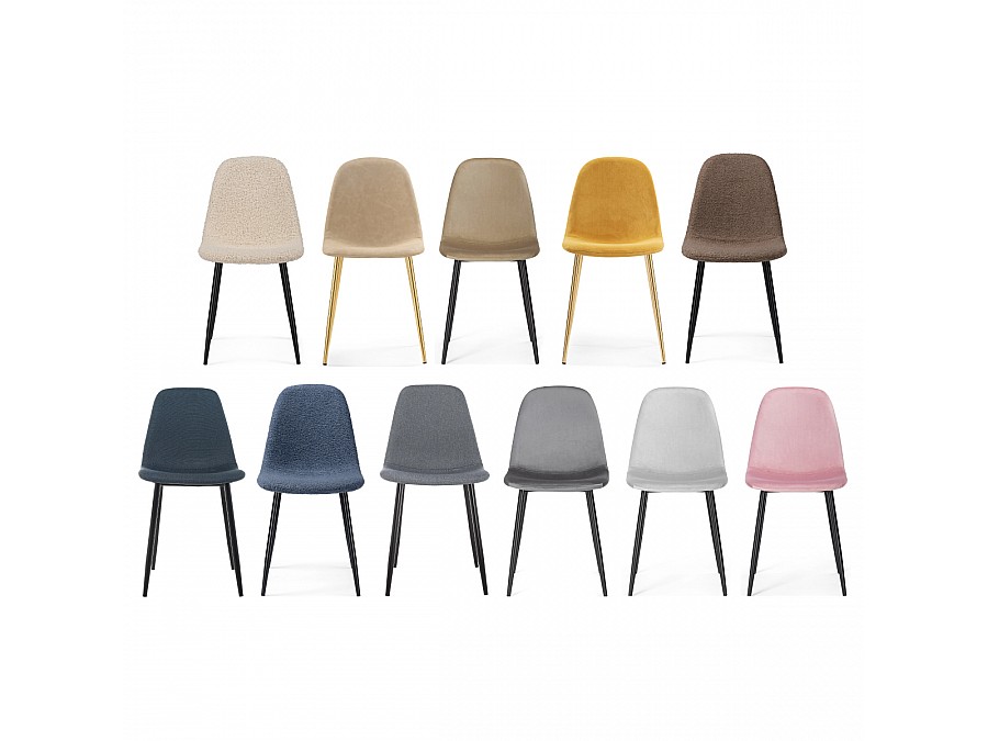 Стул на металлокаркасе Lilu light grey / black