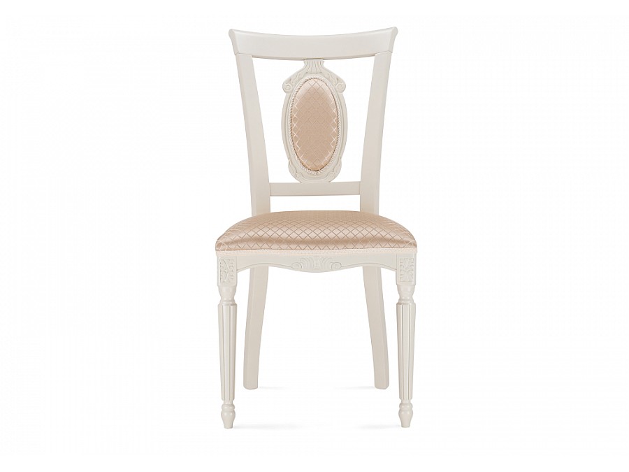 Стул деревянный Лино молочный / ромб 02