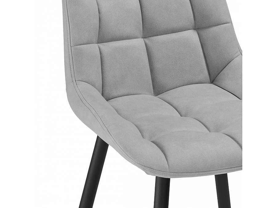 Стул на металлокаркасе Челси светло-серый graf 12 / черный