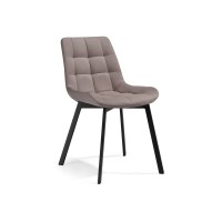 Стул на металлокаркасе Челси латте / черный