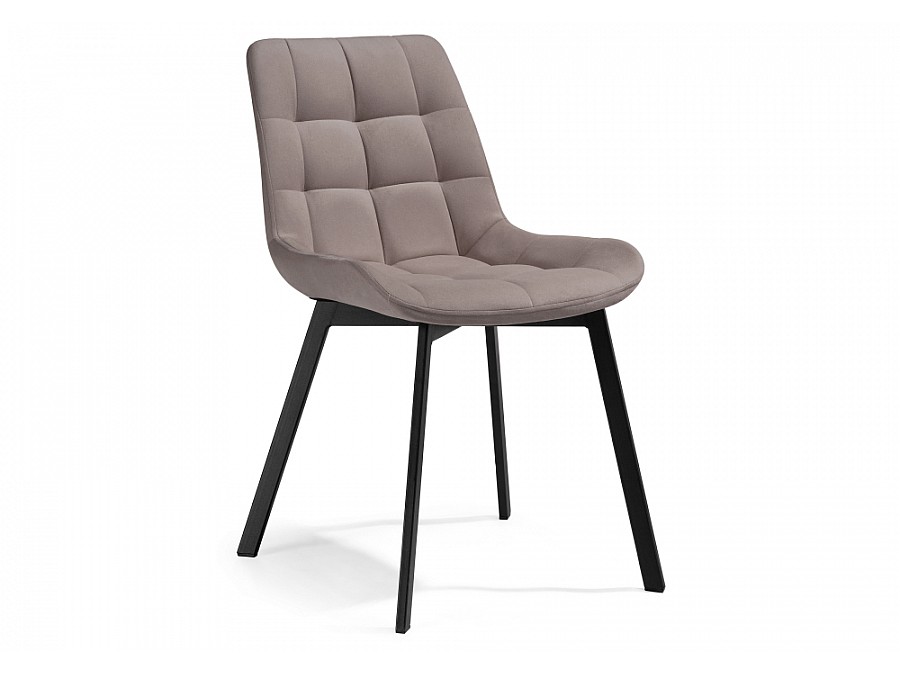 Стул на металлокаркасе Челси латте / черный