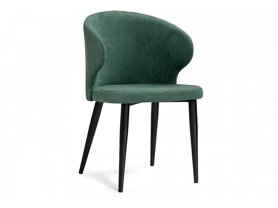 Стул на металлокаркасе Алсисар катания изумруд / черный