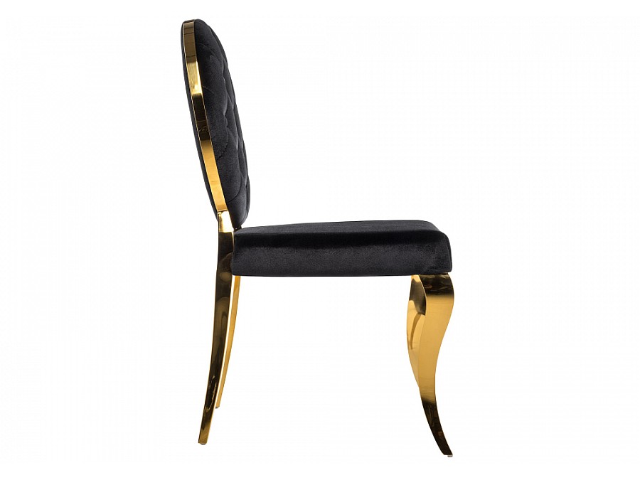 Стул на металлокаркасе Odda черный / золотой