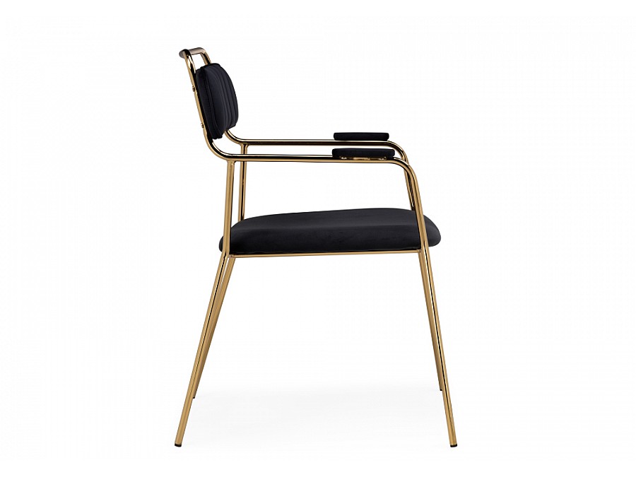 Стул на металлокаркасе Aspen black / gold