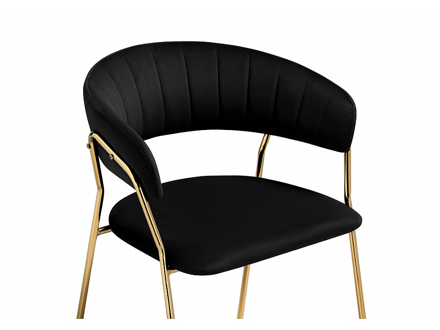 Стул на металлокаркасе Kamelia 1 black / gold