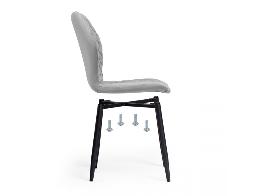 Стул на металлокаркасе Софи светло-серый / черный