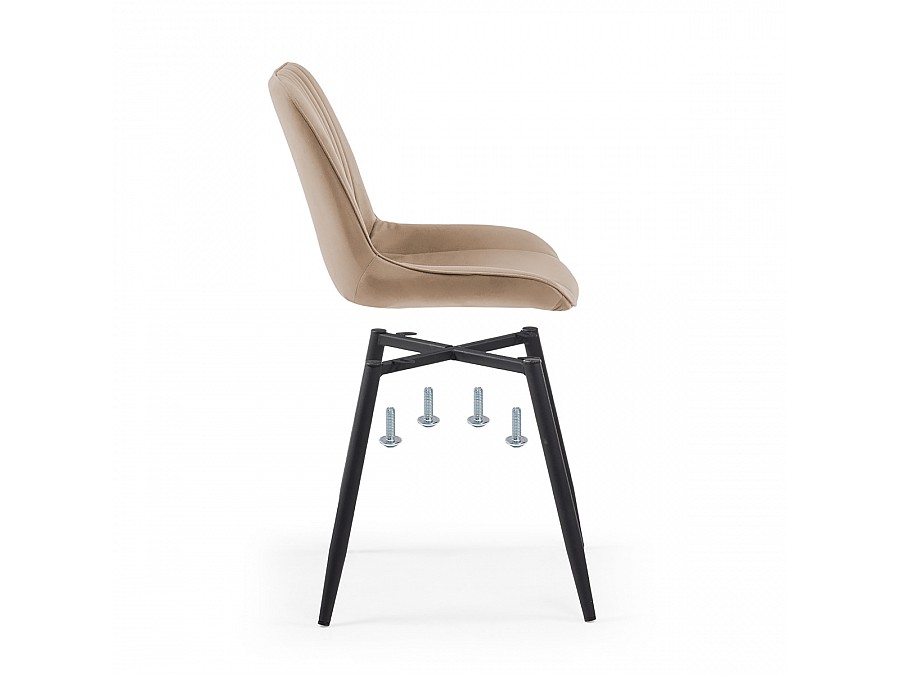 Стул на металлокаркасе Седа бежевый / черный