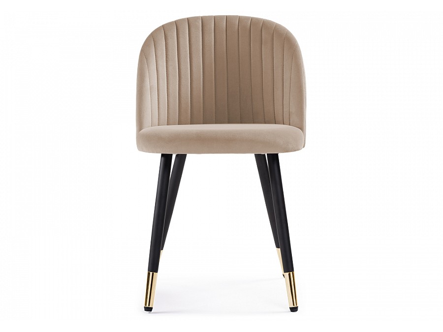 Стул на металлокаркасе Gabi dark beige / black / gold