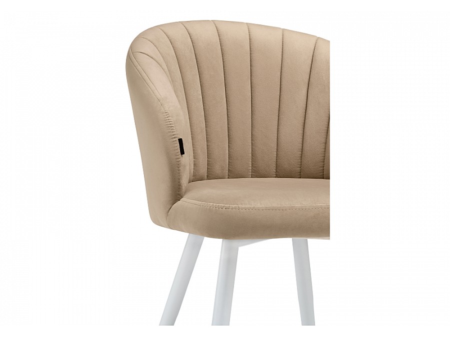 Стул на металлокаркасе Бэнбу velutto 05 / белый