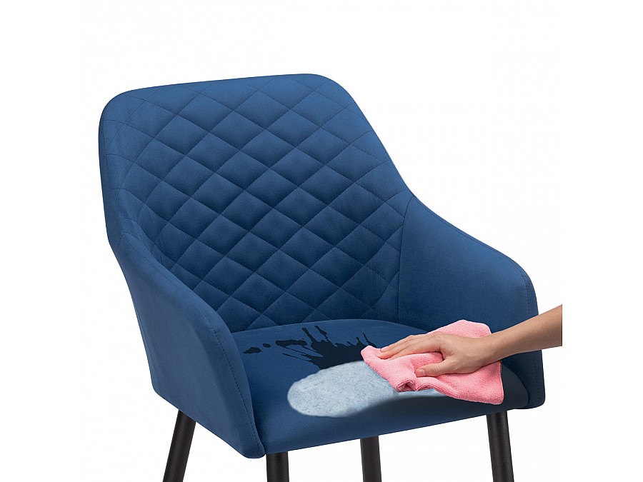 Стул на металлокаркасе Стив синее / черное