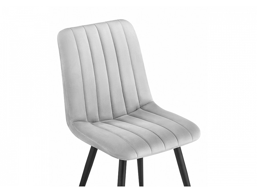 Стул на металлокаркасе Дани серый велюр velutto 52 / черный