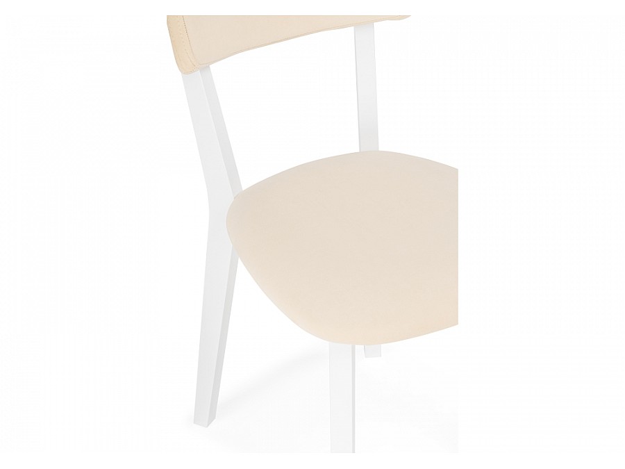 Стул деревянный Гилмар бежевый велюр / белый