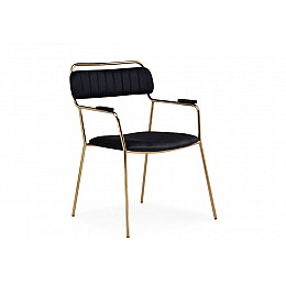 Стул на металлокаркасе Aspen black / gold