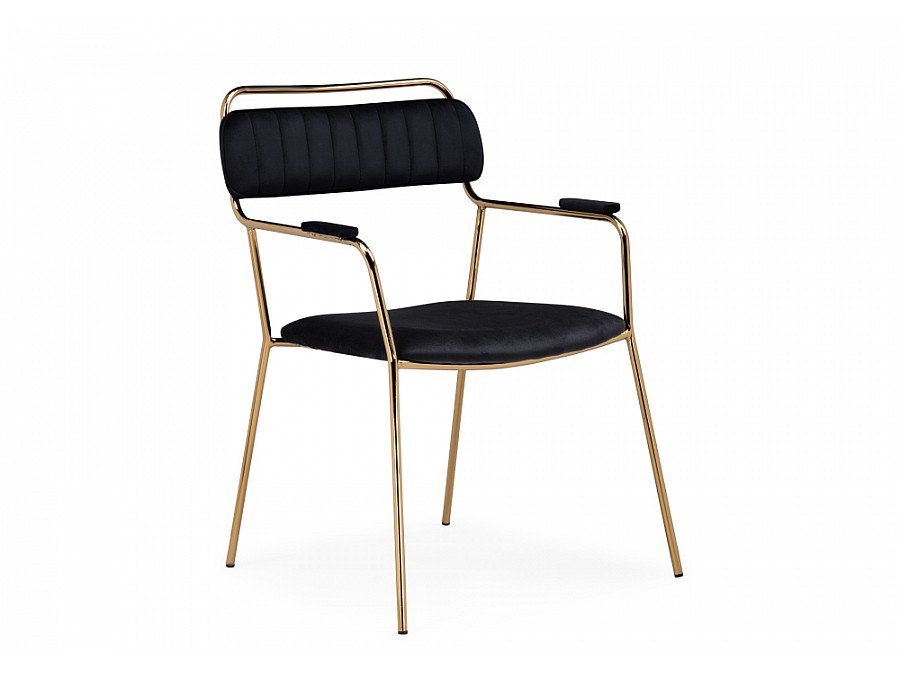 Стул на металлокаркасе Aspen black / gold