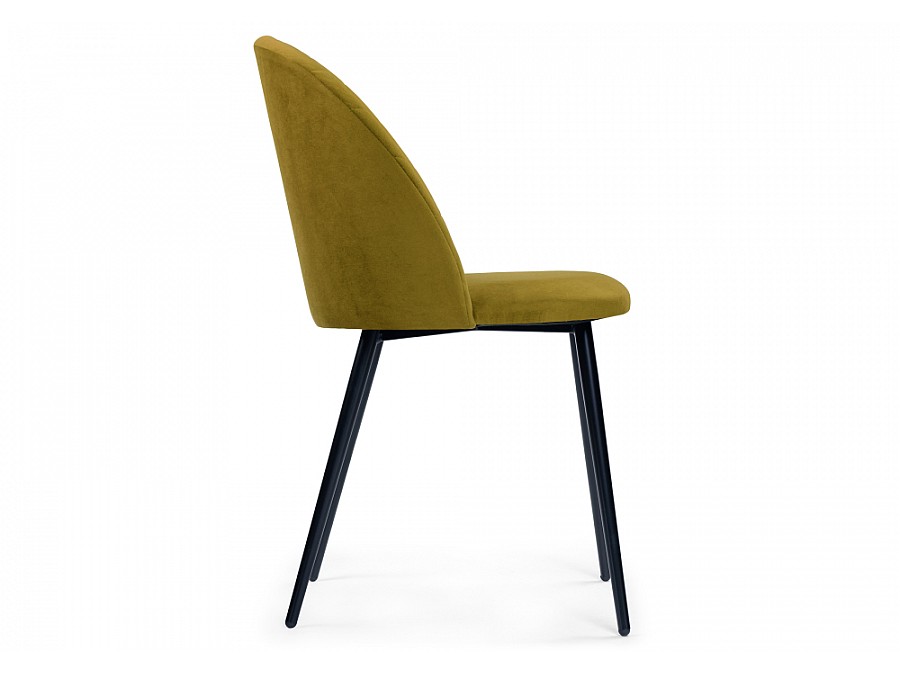 Стул на металлокаркасе Зест микровелюр 12 / черный глянец