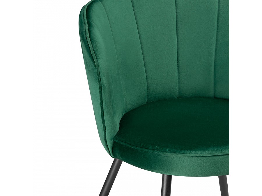 Стул на металлокаркасе Coral green / black