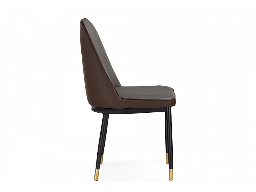 Стул на металлокаркасе Flor gray / brown / black