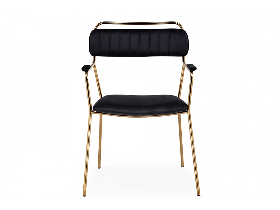 Стул на металлокаркасе Aspen black / gold
