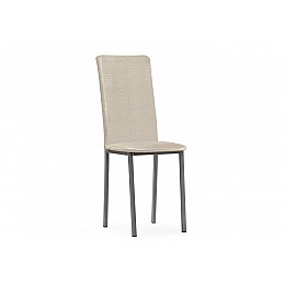 Стул на металлокаркасе Bozanak жемчуг / крокодил искусственная кожа / светлый мусс