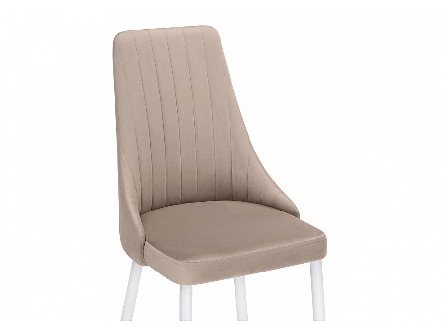 Стул на металлокаркасе Кора бежевый / белый