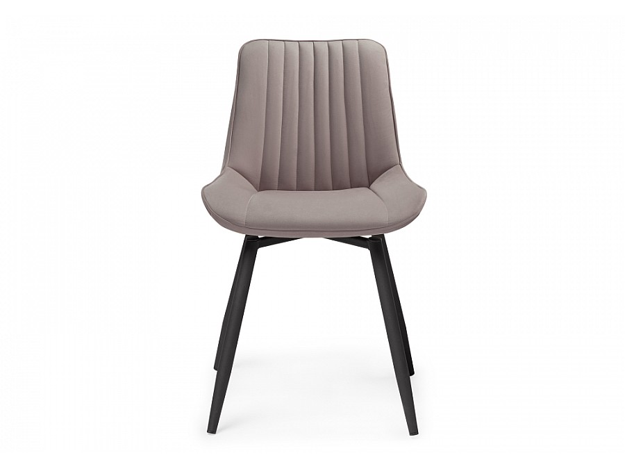 Стул на металлокаркасе Седа крутящийся велюр латте / черный