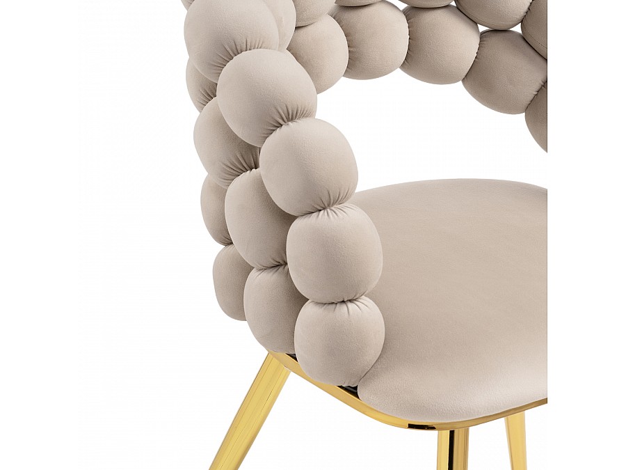 Стул на металлокаркасе Ball beige / gold