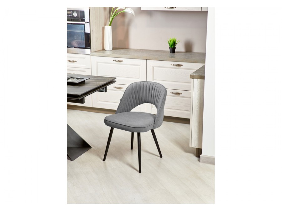 Стул на металлокаркасе Сандвикен черный / velutto 32