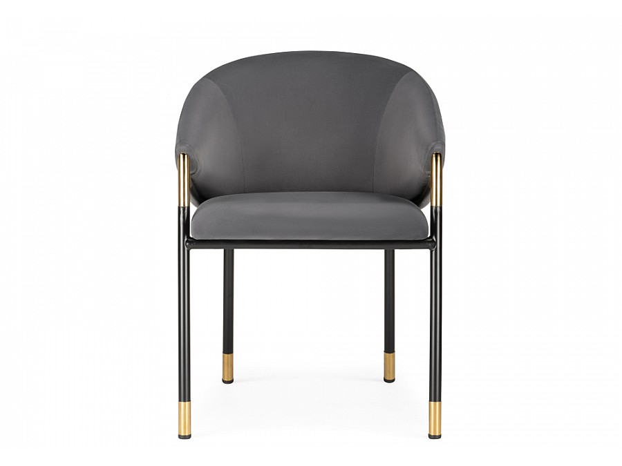 Стул на металлокаркасе Molton gray / black/ gold