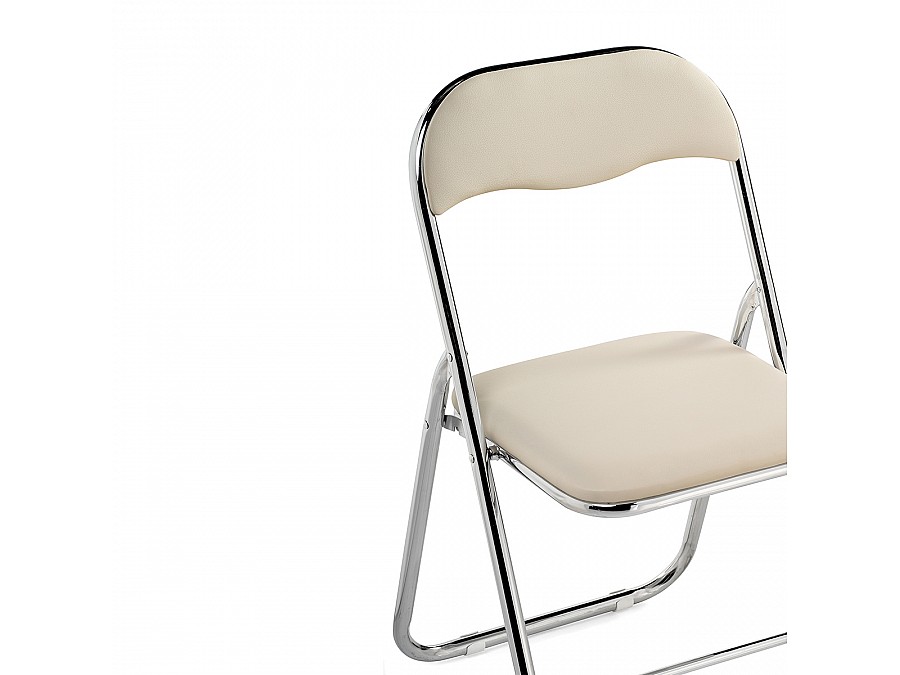 Стул на металлокаркасе Fold 1 складной beige / chrome