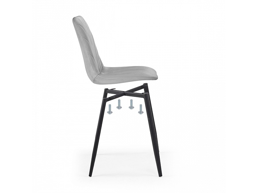 Стул на металлокаркасе Ральф светло-серый / черный