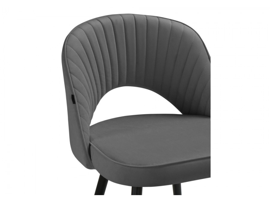 Стул на металлокаркасе Сандвикен черный / velutto 32