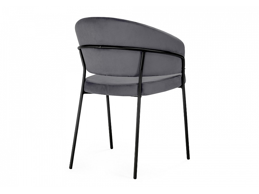 Стул на металлокаркасе Лео антрацитовый / черный