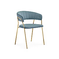 Стул на металлокаркасе Kamelia 1 light blue /gold