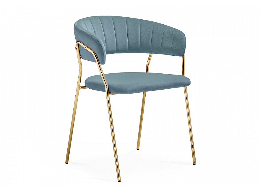 Стул на металлокаркасе Kamelia 1 light blue /gold