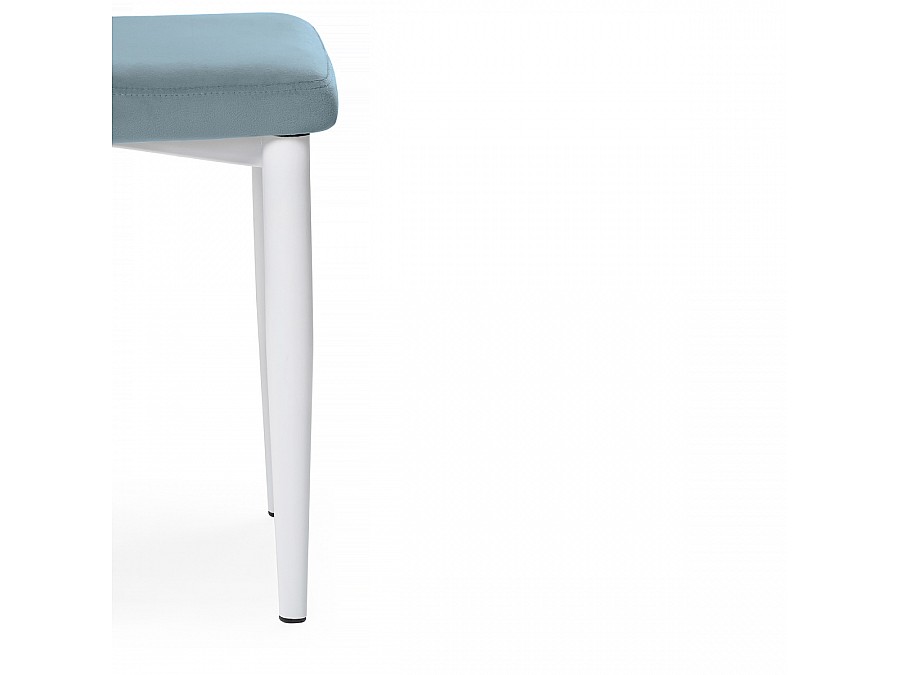 Стул на металлокаркасе Kora light blue / white