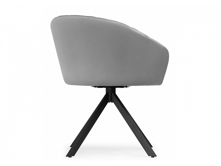 Стул на металлокаркасе Корсо крутящиеся темно-серое / черное