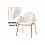 Стул на металлокаркасе Kalipso white / gold