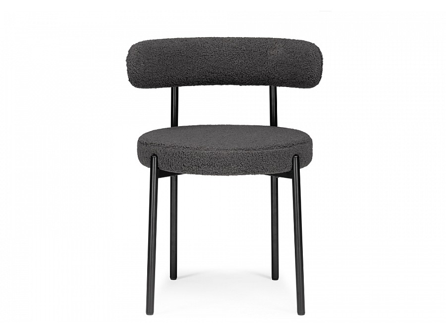 Стул на металлокаркасе Rudi dark gray / black