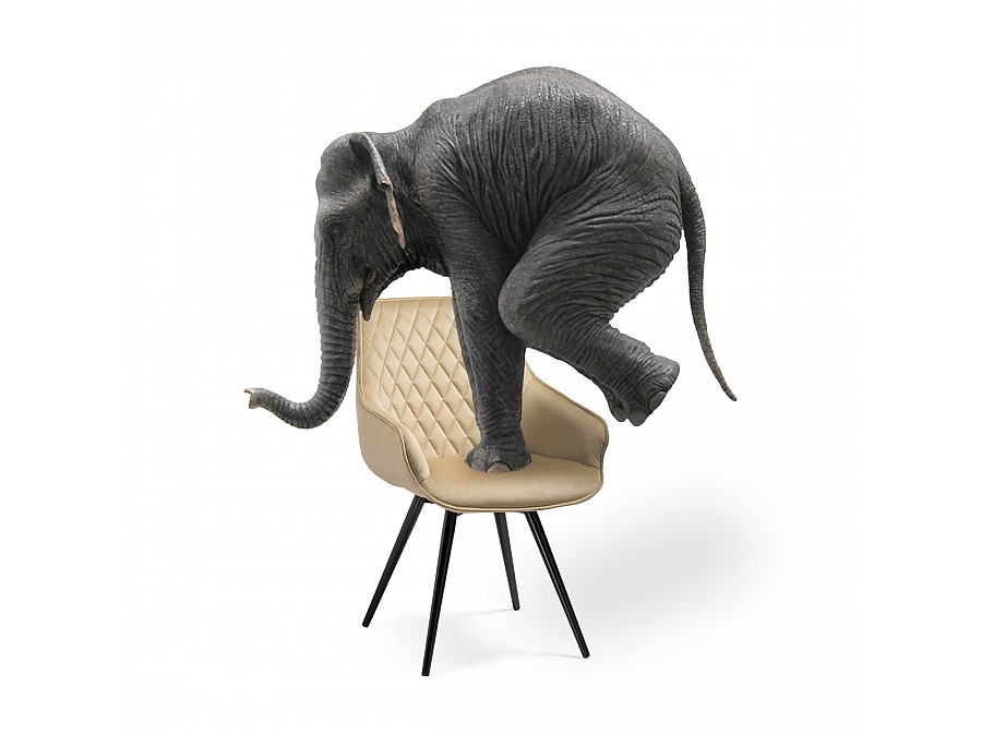 Стул на металлокаркасе Эгел бежевый / черный глянец