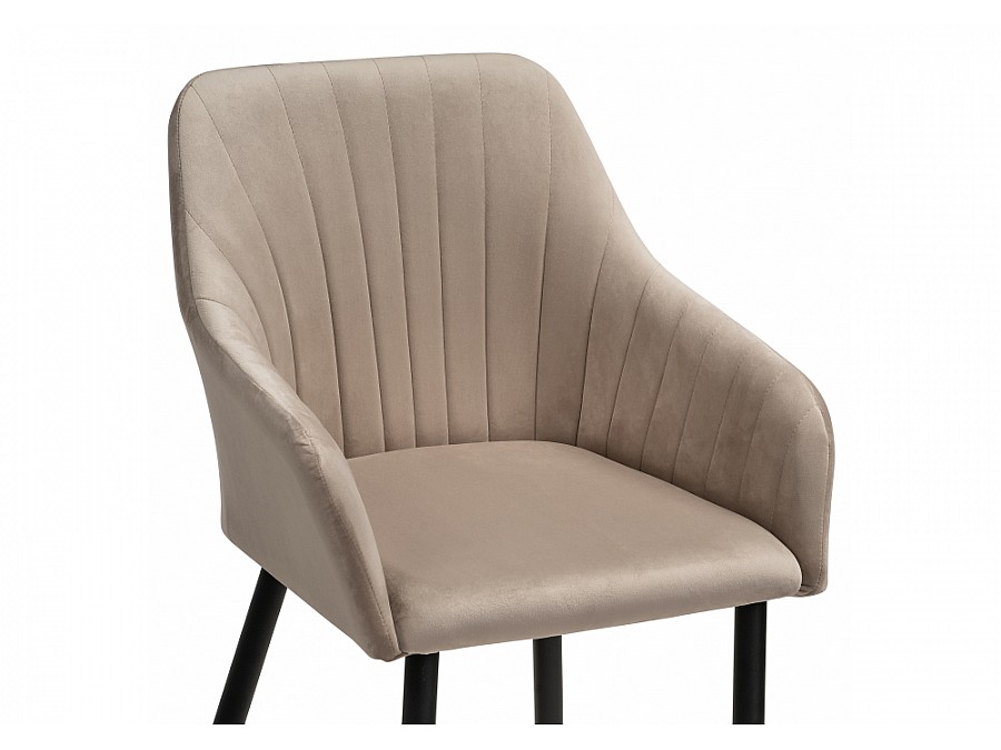 Стул на металлокаркасе Слэм бежевое / черное