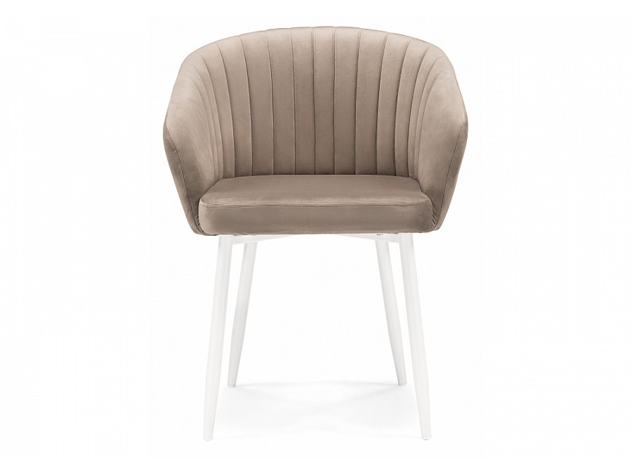 Стул на металлокаркасе Корсо бежевое / белое