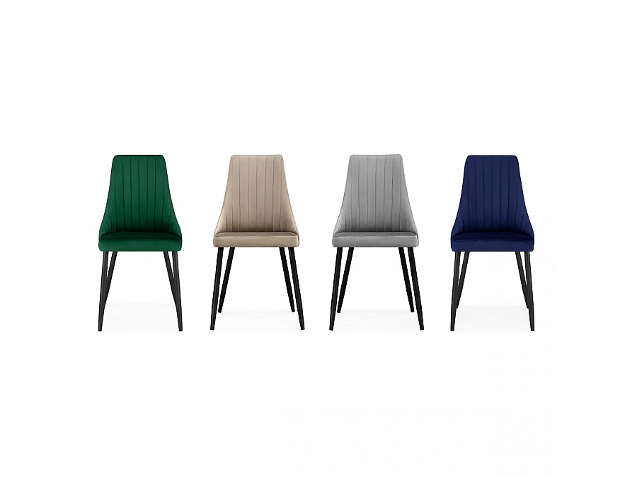 Стул на металлокаркасе Кора темно-серый / черный