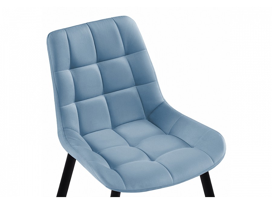 Стул на металлокаркасе Челси К голубой / черный