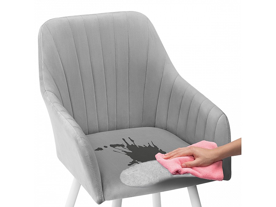 Стул на металлокаркасе Слэм крутящееся светло-серое / белое