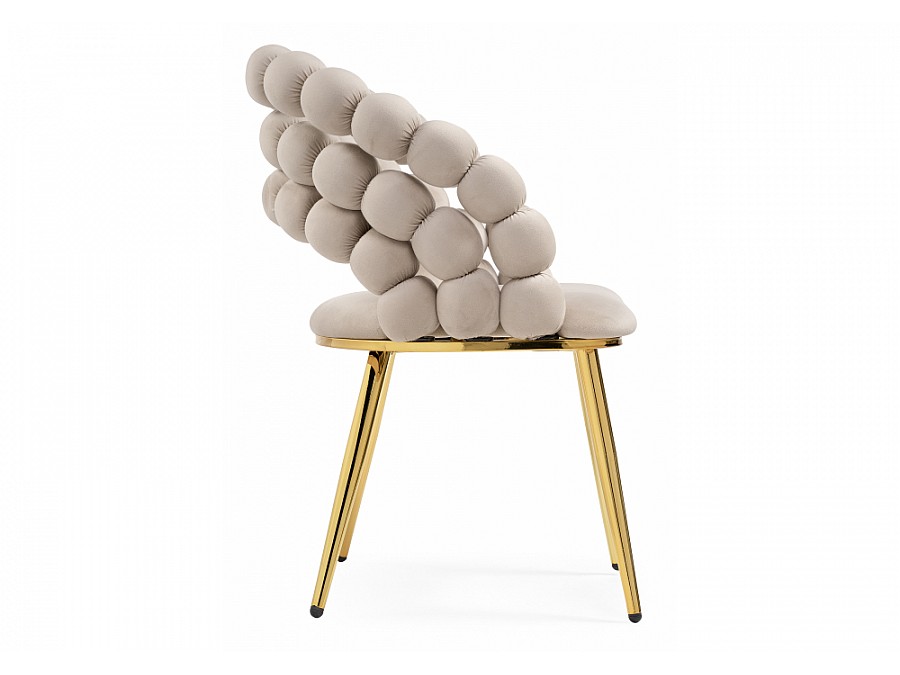 Стул на металлокаркасе Ball beige / gold