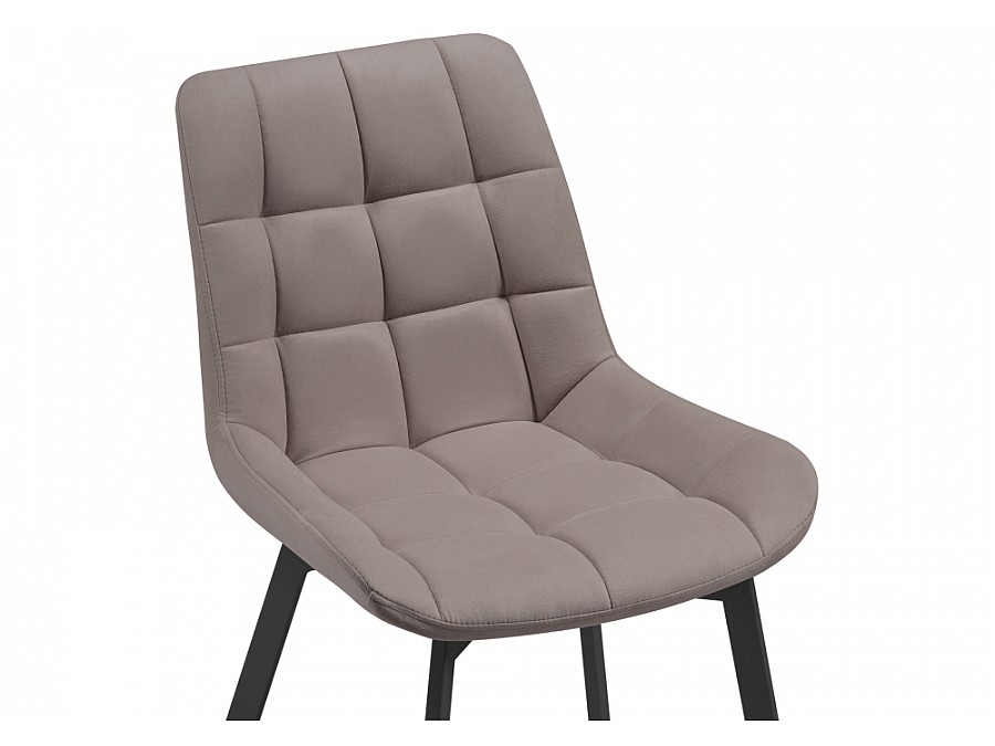 Стул на металлокаркасе Челси латте / черный