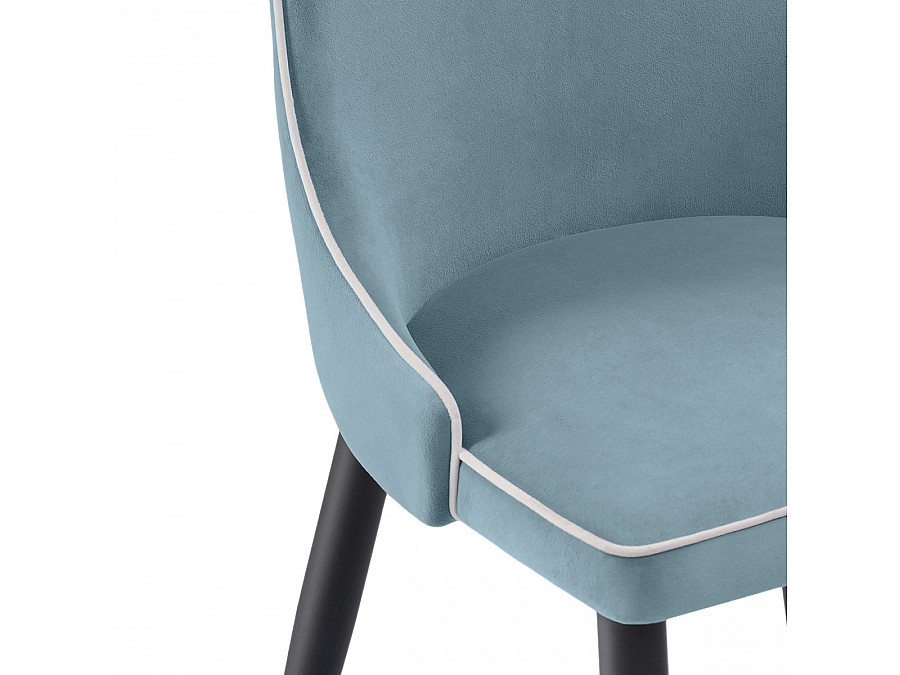 Стул на металлокаркасе Kora 1 light blue / white / black